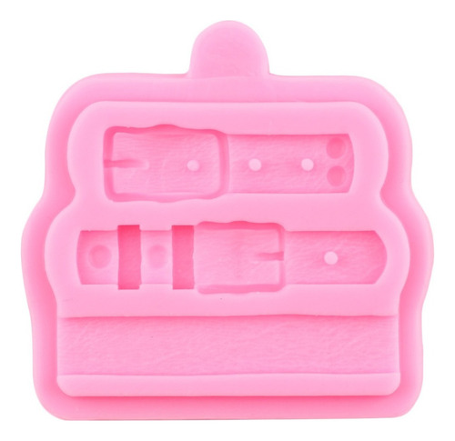 4pcs Molde De Silicona Cremallera De Cadena Fondant Resina