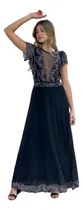 Comprar Vestido Comodo Largo Fiesta Elegante Escote V Manga Corta  