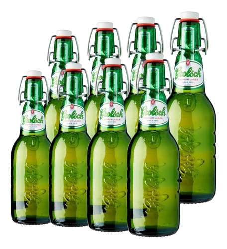 Cerveza Grolsch Tapa Cerámica Pack X 8 X 450ml. - Importada