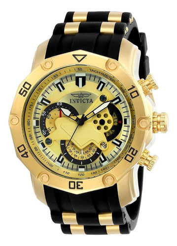 Pro Diver Men 50mm Stainless Steel Gold Gold Dial Vd53