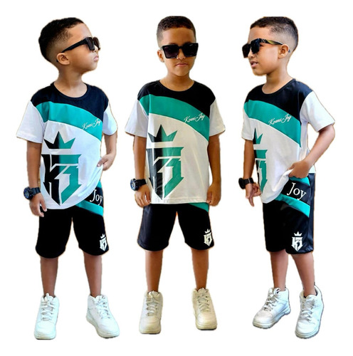Promoção Conjunto Infantil Kvani Joy Camiseta + Bermuda