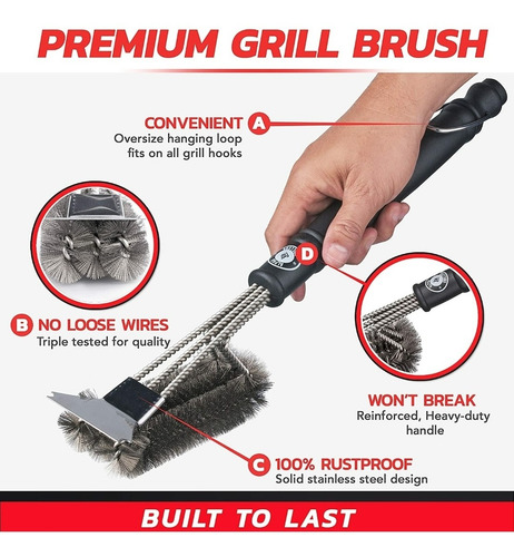 Alpha Grillers - Cepillo Y Raspador Para Parrilla El Mejor