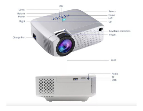 Proyector Aun D40w Hometheater Multimedia Hd Wifi Mirror