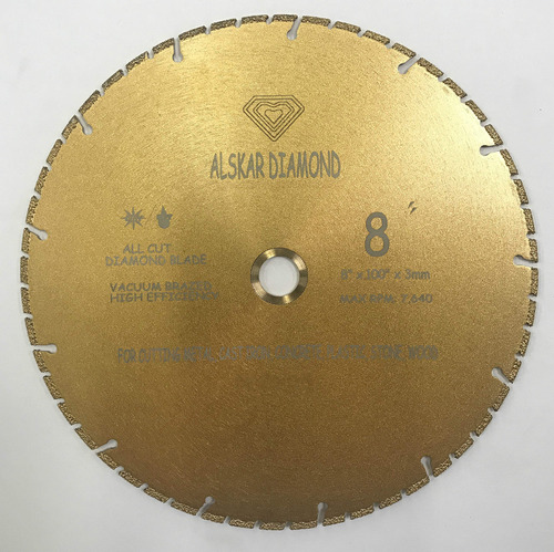 Cuchilla Diamante Segmentada Corte Metal Multiuso 8  Para