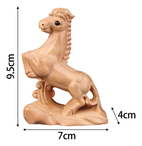Fa 2 Estatua De Caballo De Madera Tallada A Mano, Estatua De