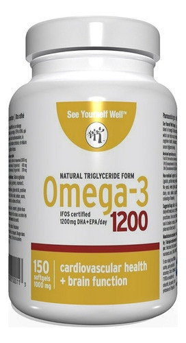 Omega 3 1200mg Dha + Epa - Unidad - Unidad a $2873