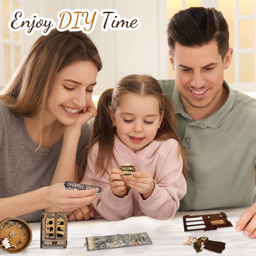 Joincon Book Nook Caramel Dreams Puzzle 3d Madera Kit Rincón