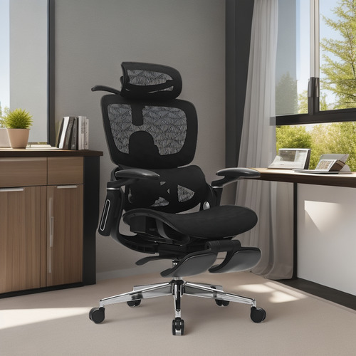 Cadeira Escritório Ergonômica Premium Sensetup Perfs E5 Nr17 Cor Preto