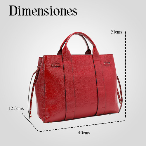 Bolsa Duffle De Nicole Lee Formal Casual Elegante Fw24 Acabado de los herrajes Níquel Color Rojo Diseño de la tela Vinipiel