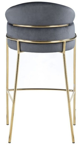 Imagen 5 de 5 de Banco De Barra Moderno Y Elegante, Dorado Y Gris