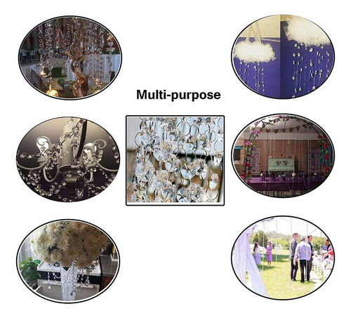 Cadena For Cortinas De Boda Con Cuentas De Cristal Acrílico