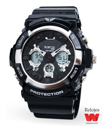 Reloj Kairos Hombre Ad108-4s Negro Plateado