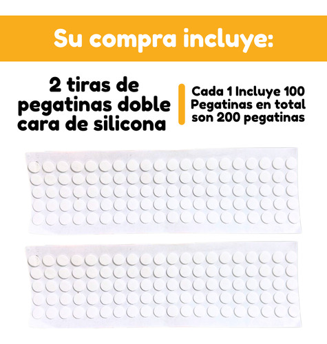 200 Pegatinas Doble Cara Circulares De Silicona Invisibles F
