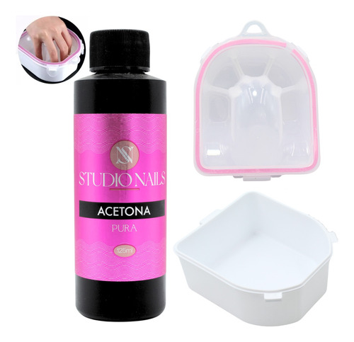 Cio Térmico Uñas Acrílicas + Acetona Pura 125ml Studio Nails