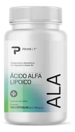 Ácido Alfa Lipoico Primetech Ala 100 Cáps Con 300 Mg