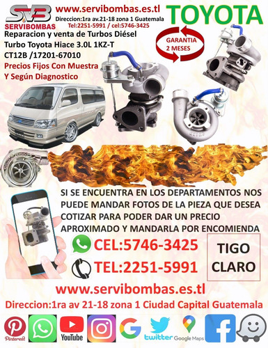 Imagen 3 de 5 de Reparacion De Turbo Toyota Land Criuser Prado 3 0 1kz-t Guat
