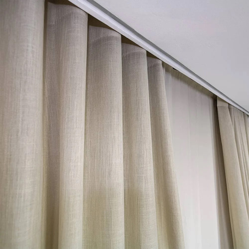 Cortina Gaze De Linho E Blackout 6,00x2,10 P/ Trilho Simples