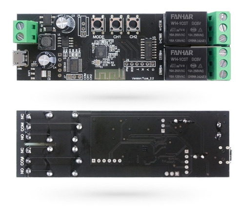 Imagen 3 de 5 de Interruptor Inteligente Wifi - Modulo De Rele 2 Canales