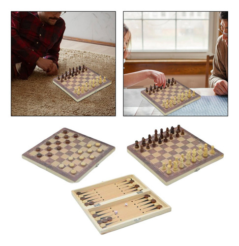 P Juego De Ajedrez 3 En 1, Tablero Plegable, Juguetes