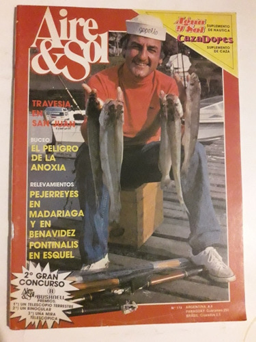 Revista Aire Y Sol N°174 Junio 1987 Caza Pesca Camping Armas