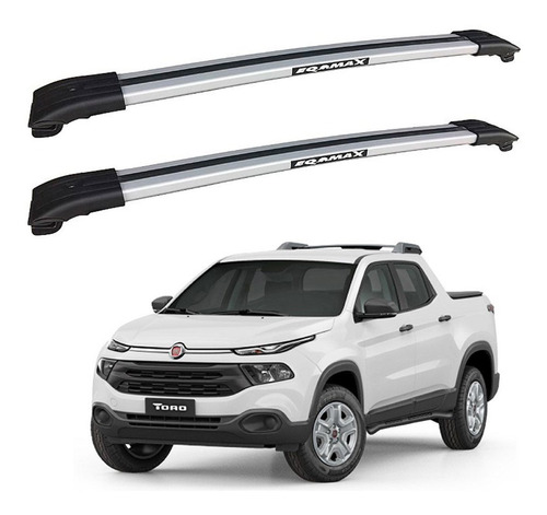 Barras De Techo Aluminio Gris Fiat Toro 16-23 Eqmax