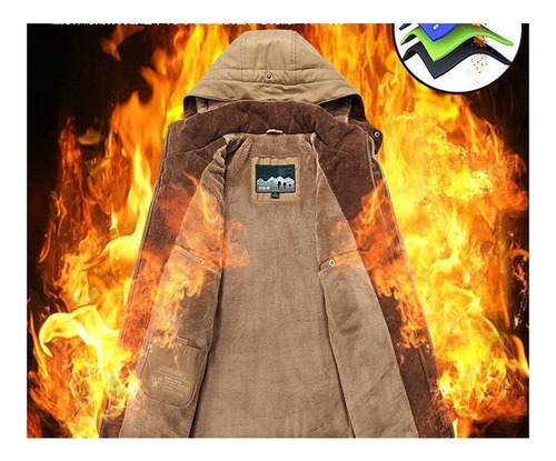 Nnnn Chamarra Polar Con Capucha For Hombre, Abrigo Militar