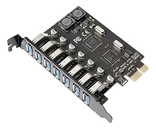 Cablecc 7 Puertos Pci-e A Usb 3.0 Hub Pci Express Adaptador