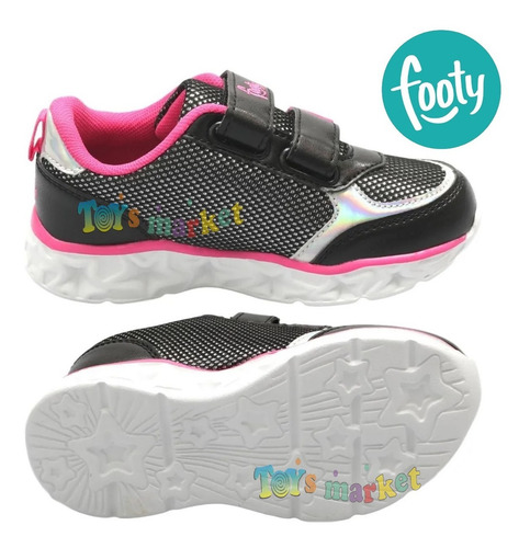 Zapatillas Footy Con Luces Led Y Abrojo Zapatilla Con Luz