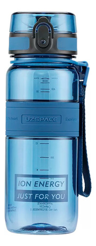 Termo Uzspace Botella Deportiva Plastico 650ml Ejercicio Color Azul