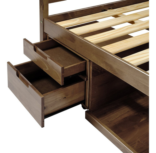 Cama Solteiro Multifuncional Madeira Maciça Irara Cabecasa