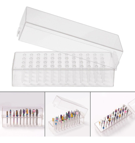 Ll 2 Portabrocas For Uñas Abs Estuche De 48 Hoyos