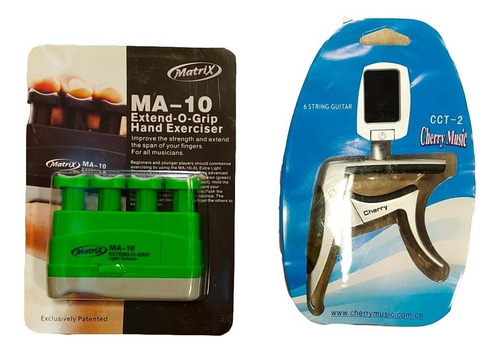 Imagen 1 de 6 de Capostarste Afinador Ejercitador De Dedos Guitarra,bajo