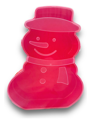 Caja Navidad Muñeco De Nieve Tapa Translucida Ornamentos