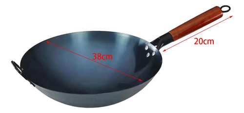 Wok Antiadherente, Sartén Wok, Salteado, 38cm Con Orejas