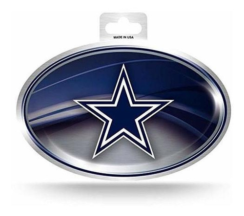 Logotipo De La Nfl Dallas Cowboys Equipo Metálico Etiqueta