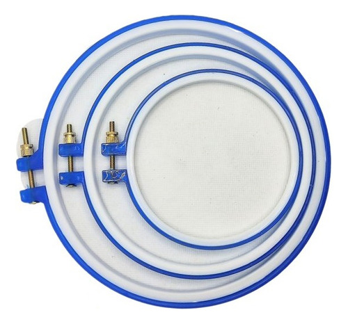 Juego Aros Para Bordar De Plástico Con Tornillo (3 Piezas)
