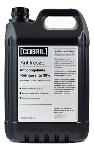 Antifreeze Anticongelante Para Radiador 5lts Cobril H Y T Color Verde