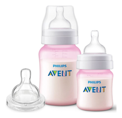 Mamadeiras Anti-colic 125 E 260ml Philips Avent - Rosa