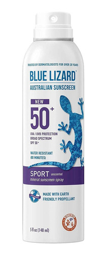 Blue Lizard Spray Deportivo Protector Solar Spf 50, Crema, S