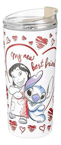 Disney Termo Lilo Y Stitch De Acero Inoxidable.