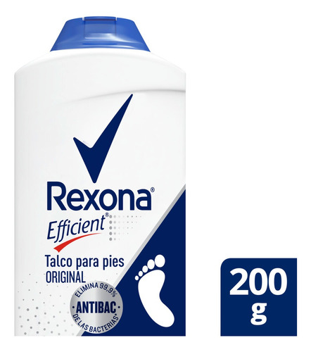 Rexona Talco Polvo Original  Para Pies Efficient 200 Gr