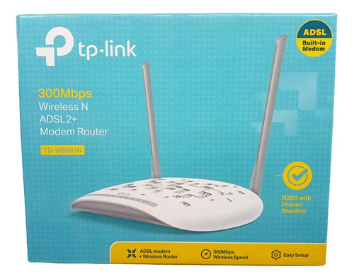 Modem Router Tp-link 300 Mbps Wireless N Adsl2+ Td- W8961n 