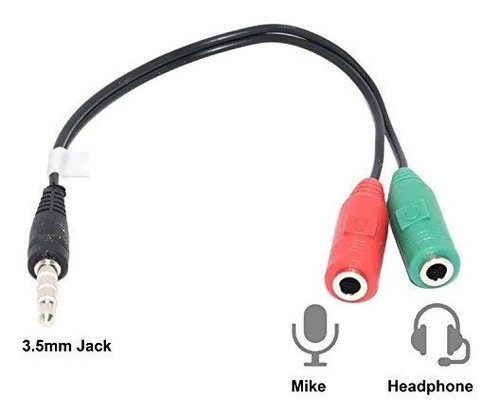 Divisor Microfono Audifono Adaptador 3.5 Mm Audio Ps4 Pc