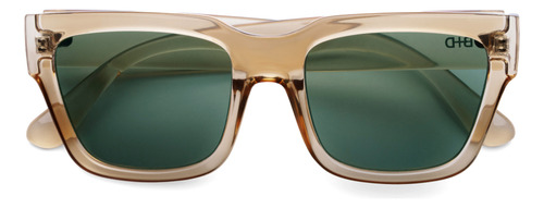 Lentes De Sol B+d Vind Protección Uv 400 Vainilla Brillante Lente Verde