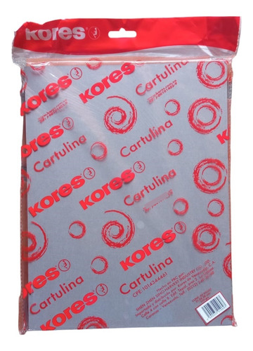 Cartulina Tamaño Carta Color Gris Marca Kores (paqx50)