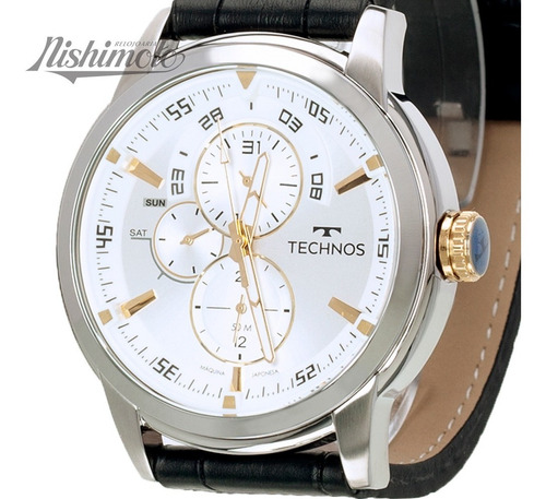 Relógio Technos Masculino Grandtech 6p57af/0k Couro
