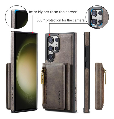 B Funda Tipo Cartera Desmontable For Samsung Galaxy S23 Ultra