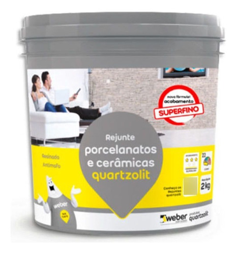 Rejunte Porcelanatos E Cerâmicas 2kg Marrom Café Quartzolit