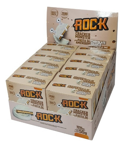 Rock Cracker Monster C/ Pasta De Amendoim Caixa Choco Branco