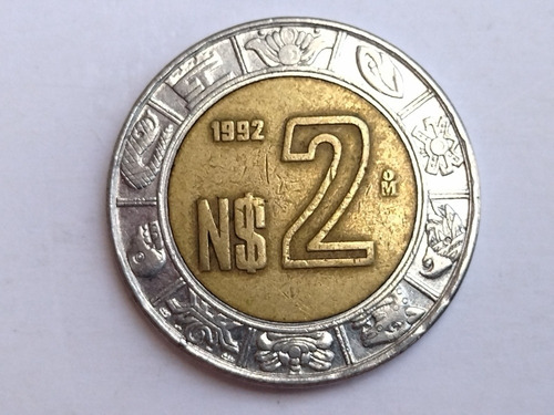 2 Pesos Estados Unidos Mexicanos 1992 